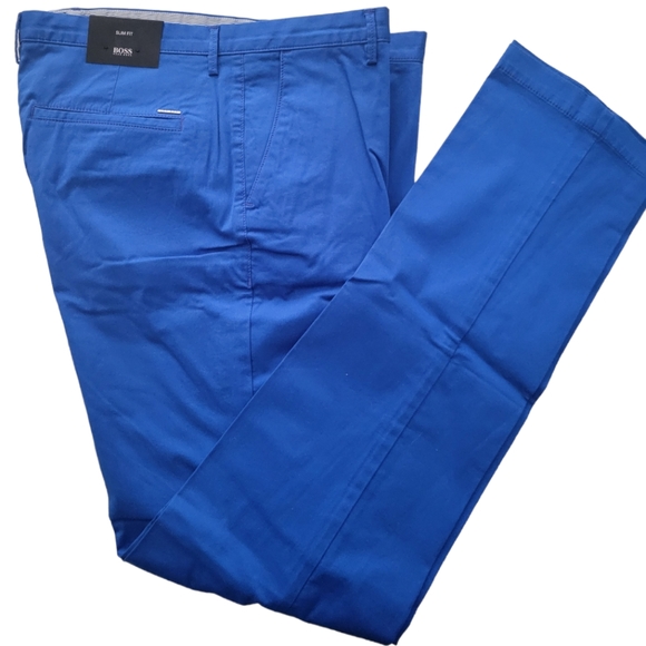 BOSS Hugo Boss Black Label Blue Slim Fit Stretch Pants